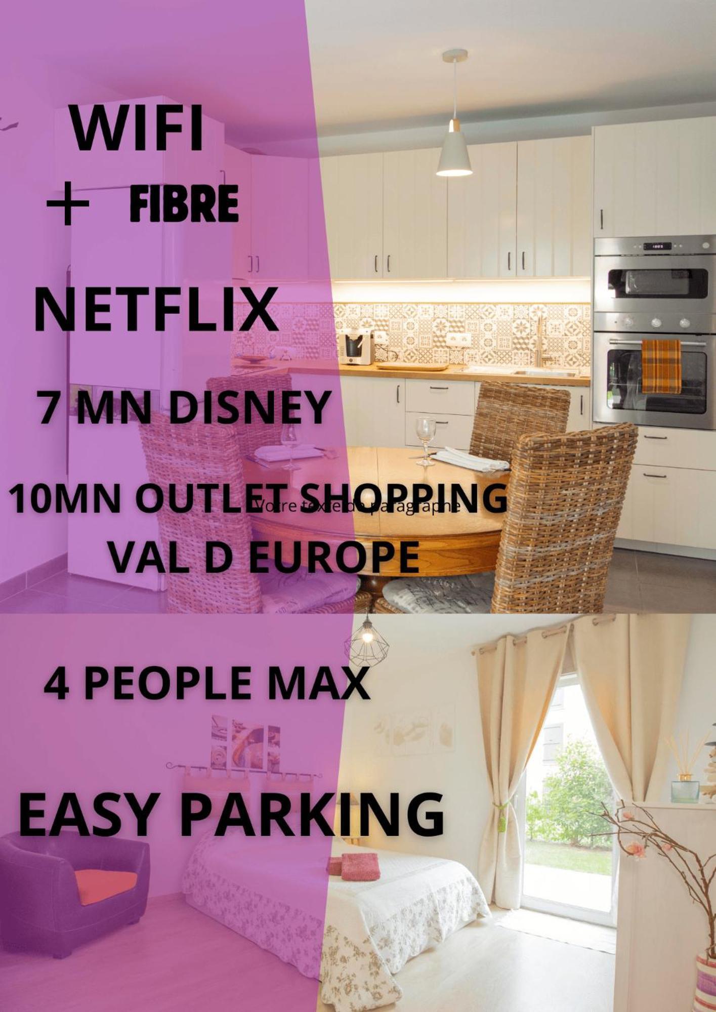 A 5 Min De Disneyland Paris Appartement Cosy Avec Jardin Terrasse Privee Chessy  Exterior photo